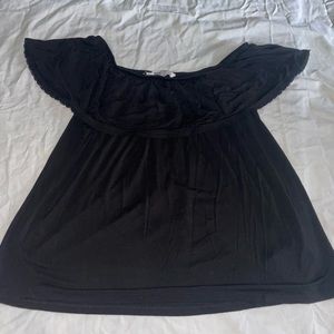 Black off the shoulder top